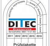 Prüfplakette Kranservice