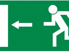 Rettungsschild Fluchtweg links