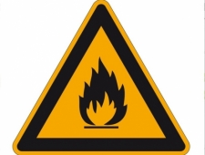 Warnschild Feuergefährliche Stoffe