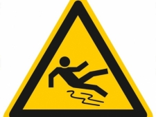 Warnschild Warnung vor Rutschgefahr