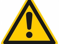 Warnschild Warnung vor einer Gefahrenstelle